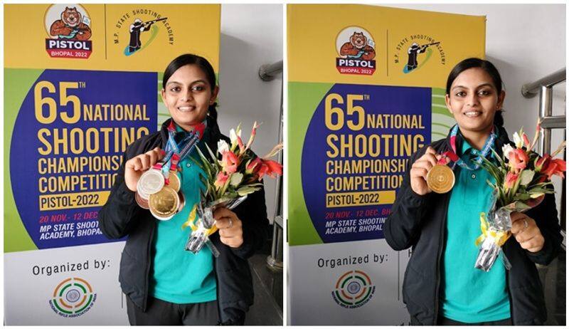 Karnataka shooter Divya TS won her maiden womens 10m air pistol national title san