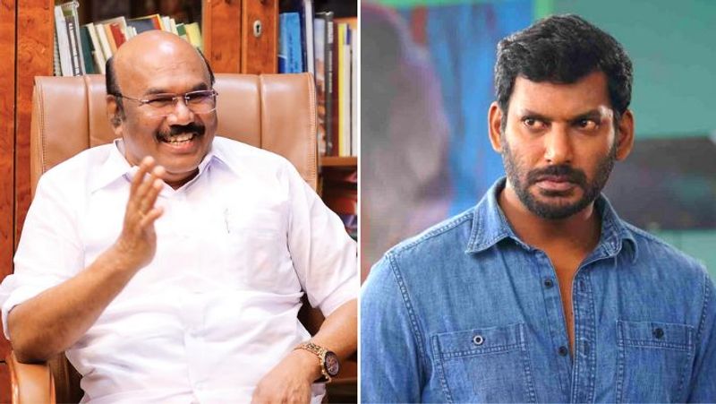 Former Minister Jayakumar can sing Minister Udhayanidhi Stalin cant act reply Actor Vishal