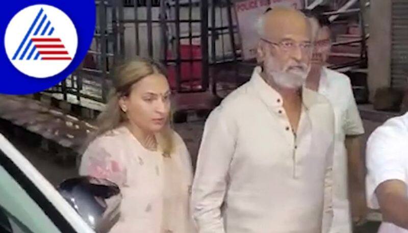 Actor Rajinikanth offers prayers at tirupati with daughter Aishwarya vcs 