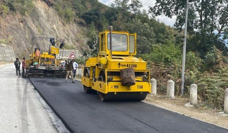 A border road in Arunachal Pradesh made of steel slag