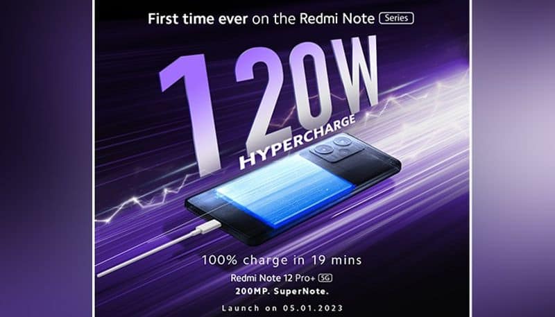 120W fast charging to 200MP camera more Redmi Note 12 Pro+ to launch on January 5 2023 gcw