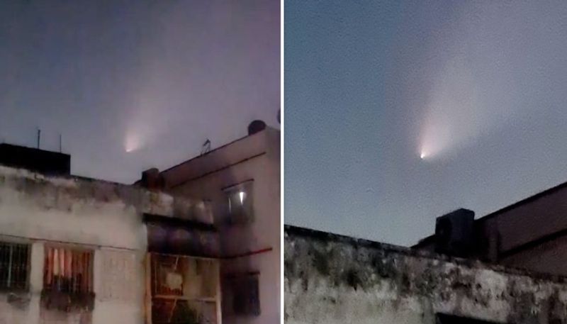 UFO spotted? strange light appears in West Bengal sky leave people amazed: Watch AJR