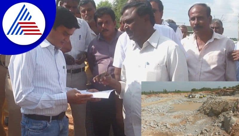 Farmers outrage against highway work at kolar rav