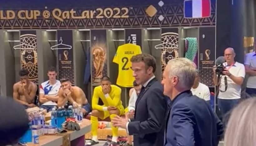 FIFA World Cup final: French President Emmanuel Macron consoles team after Argentina beats France
