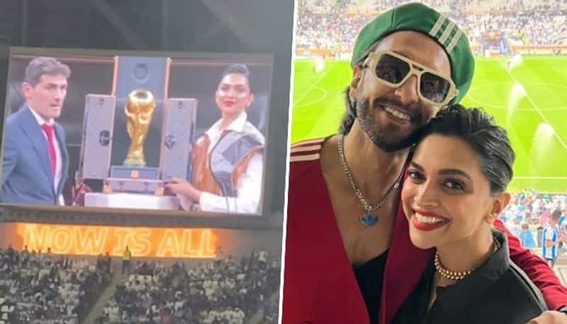 FIFA World Cup Finals: Ranveer Singh cheering for Deepika Padukone unveiling trophy is couple goals - SEE PICS vma