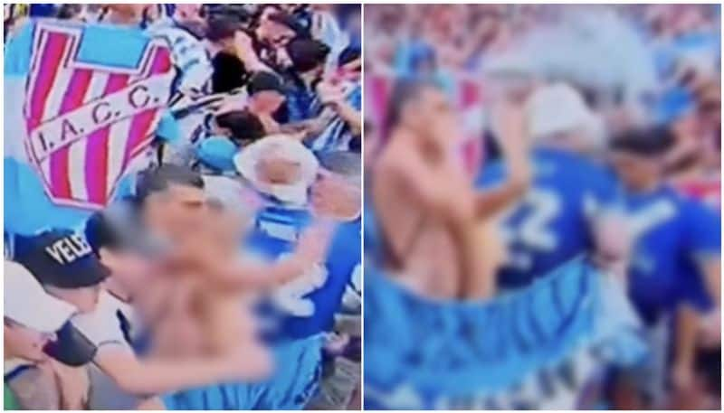 topless celebration by argentina fan 