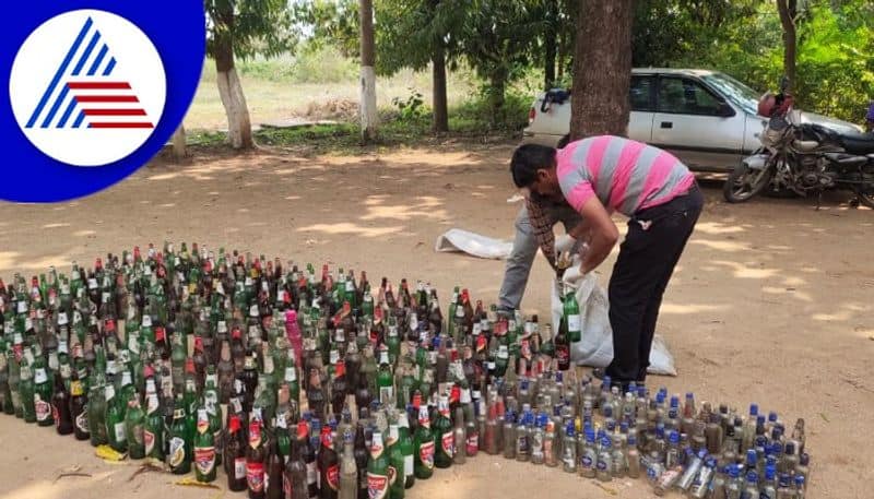 Davanagere govt School premises daily party hall of drunkards gow