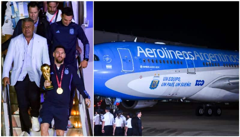 Lionel Messi and Argentina return home thousands of fans received 