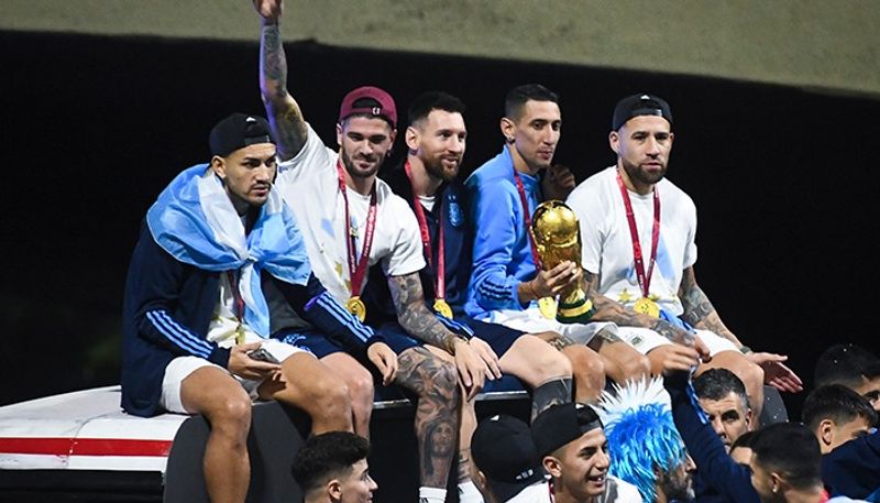 football qatar 2022 Memes carpet bomb Lionel Messi Argentina stars after escaping disaster during World Cup celebration parade snt