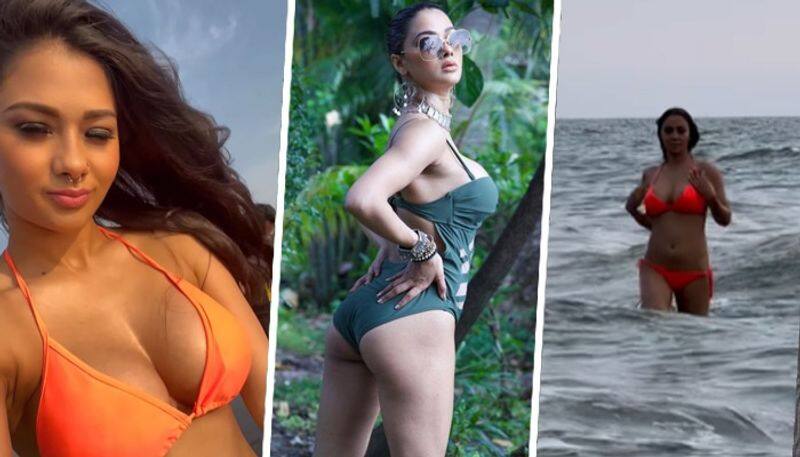 Bhojpuri SEXY actress Namrata Malla shows off her cleavage in bikini RBA