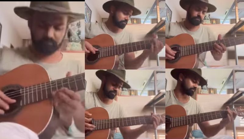 actor pranav mohanlal share guitar playing video