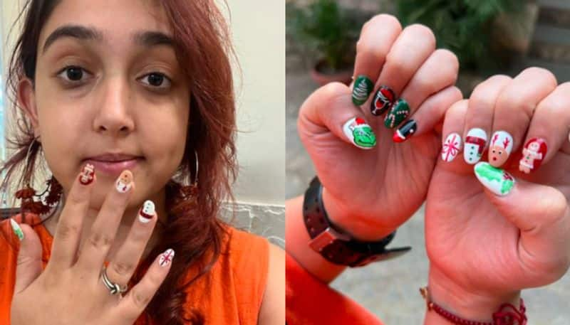 Ira Khan Shows Off Her Christmas-Themed Nail Art