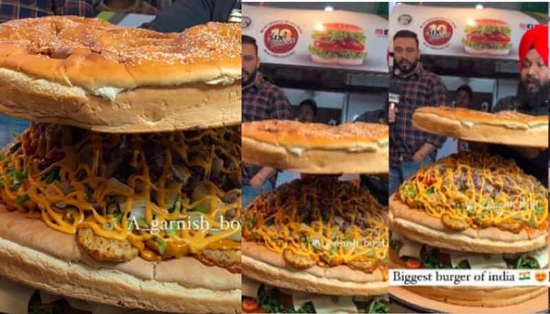 Indias Biggest Burger Weighing Over 30 Kgs Goes Viral