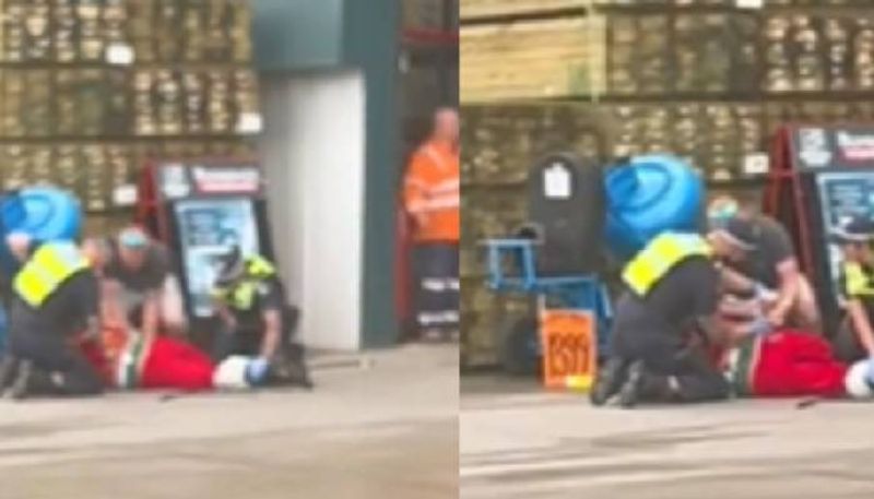 police arrested Santa Claus in an Australian hardware store