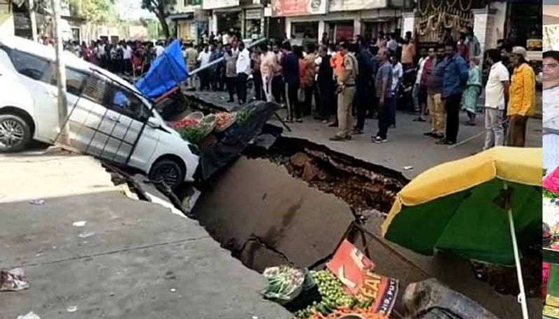 Pedda Nala collapses at Chaknawadi in Hyderabad Goshamahal