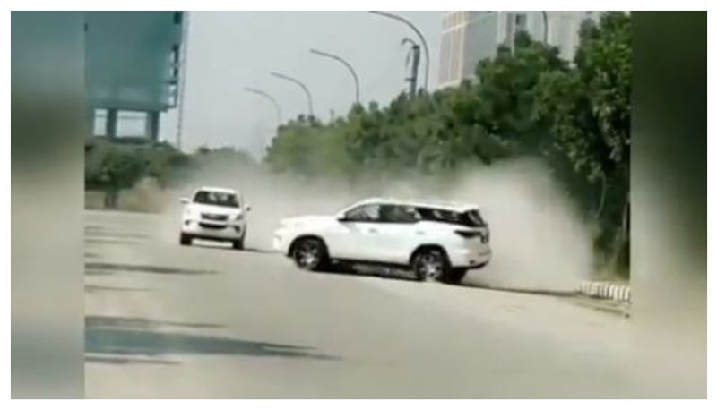 Noida Students Post SUV Stunts At Public Place