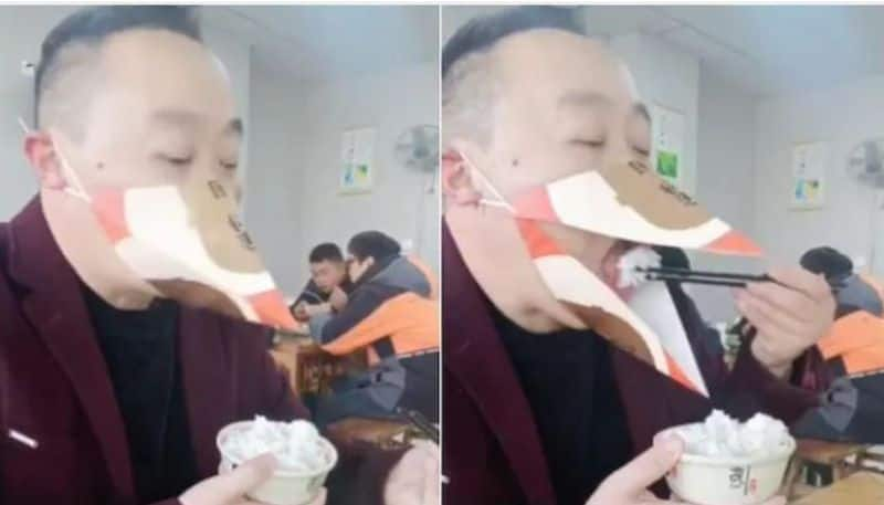 beak-shaped face mask  viral video 