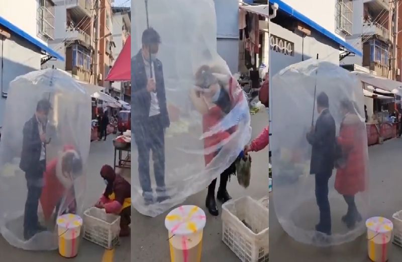 video of a couple buying vegetables in china has gone viral