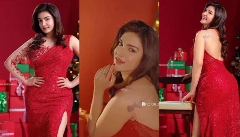 honey rose christmas glamour photoshoot making video