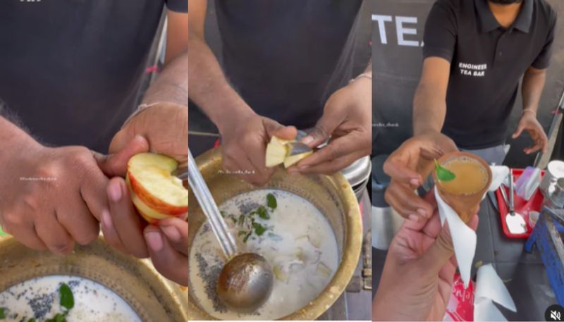 Street Vendor Sells Fruit Chai And Thepla