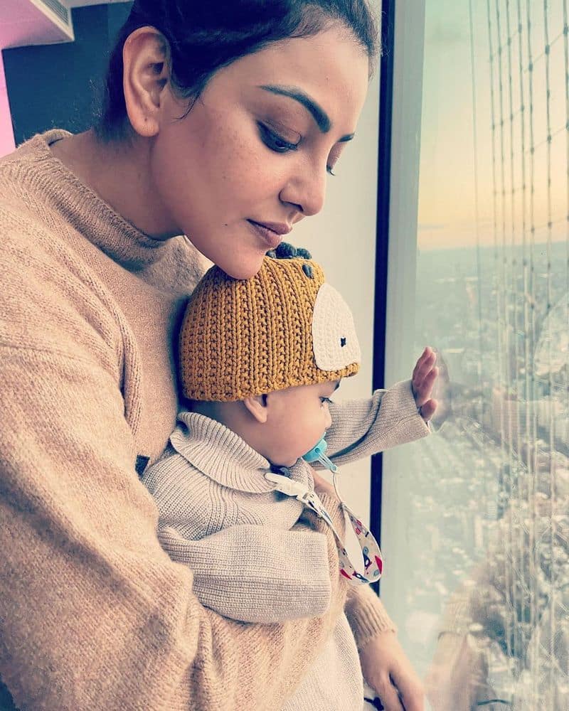 Kajal Aggarwal visited Tirupati with her son 