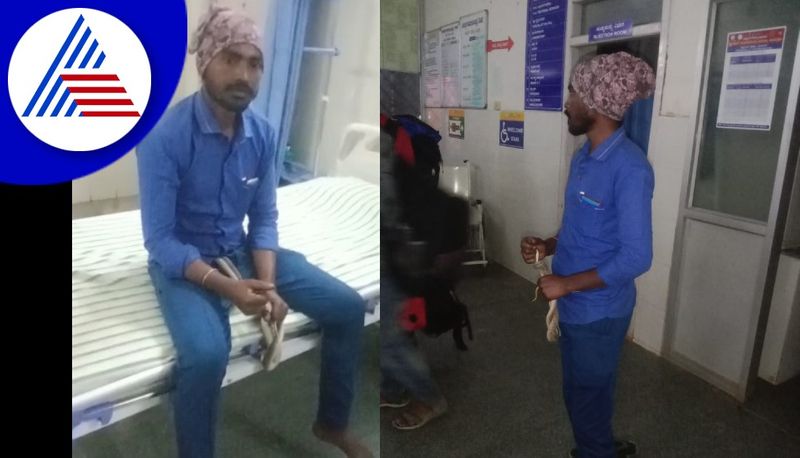 a man brought a snake who bitten to the hospital at chikkamagaluru gvd