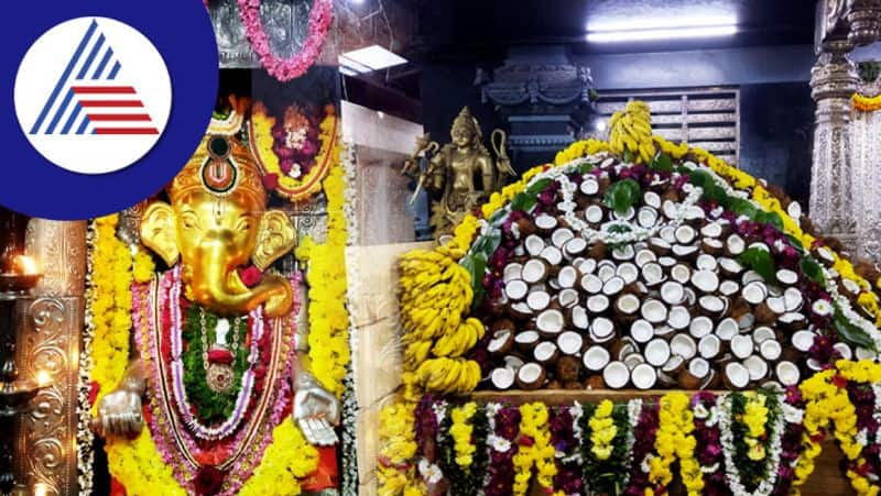 21000 coconuts offered to Anegudde Vinayaka by a devotee skr