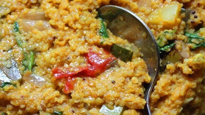 How to make Pearl Millet Sambar Rice in Tamil