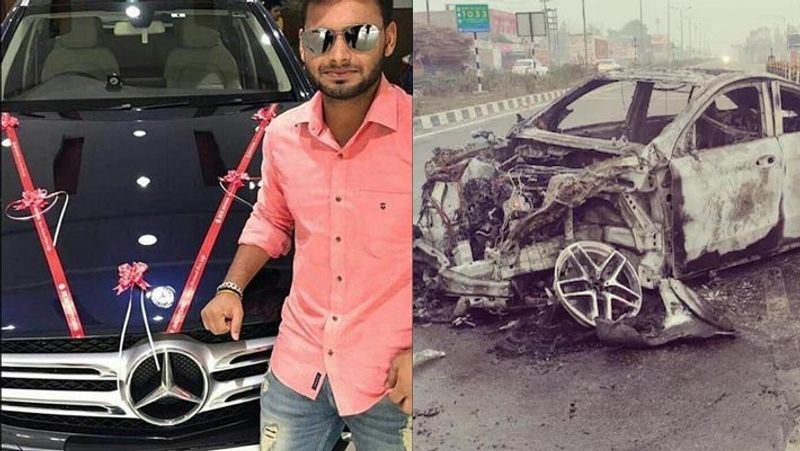 CCTV Shows The Moment Rishabh Pant Mercedes Crashed video goes viral kvn