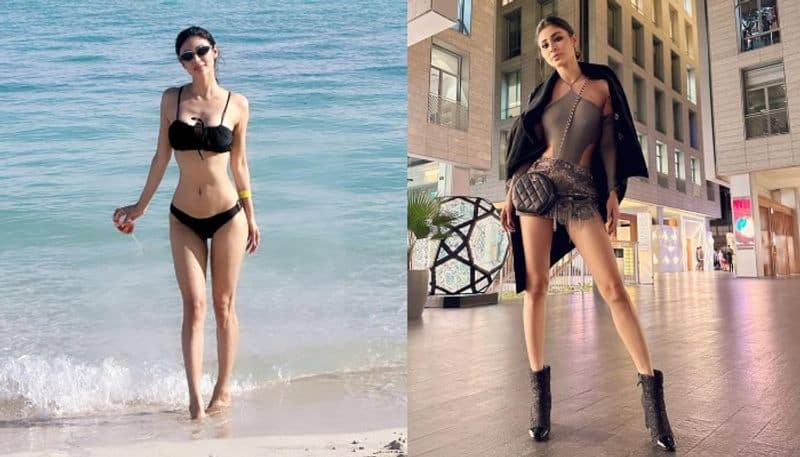 Bollywood Actress Mouni Roy mind blowing with bikini poses!