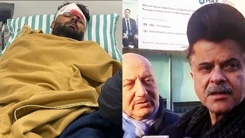 Rishabh Pant car accident: Bollywood actors Anil Kapoor, Anupam Kher pay visit to wicketkeeper in hospital-ayh