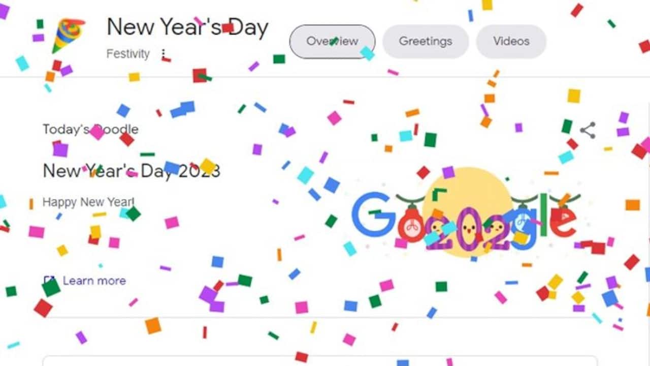 Happy New Year 2023: Check out how Google Doodle welcomes new year in a special way