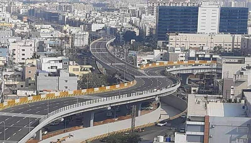 Telangana Minister KTR Inaugurates Kothaguda fly over in Hyderabad