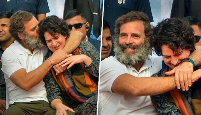 Watch: Priyanka Gandhi Vadra shares joyful moment with Rahul during Bharat Jodo Yatra
