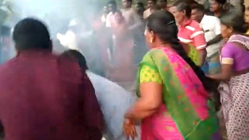 A dispute over Pongal, two parties clashed video went viral on social media