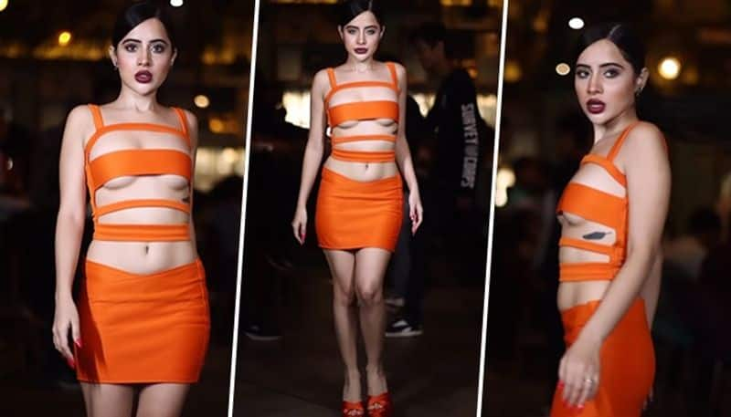 VIDEO Urfi Javed shows her SEXY moves in 'Besharam Rang' wearing a BOLD saffron cut-out dress RBA