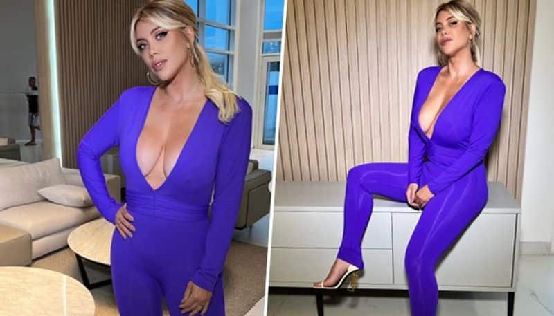 SEXY Pictures: Mauro Icardi's ex-wife Wanda Nara goes braless; trolled for wearing cleavage-revealing blue jumpsuit snt