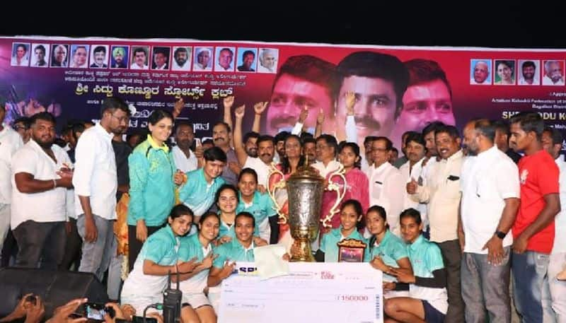 All India Womens Kabaddi Tournament Successfully hosted in Mahalingapura kvn