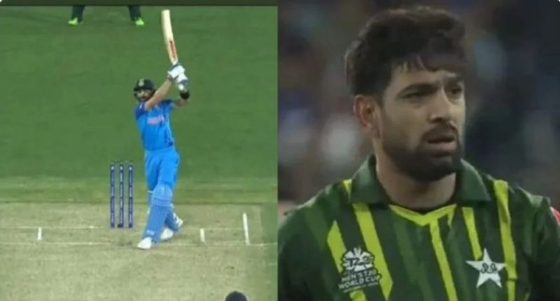 Virat Kohli reacts his Shot of the Century against Pakistan in T20 World Cup 2022 kvn