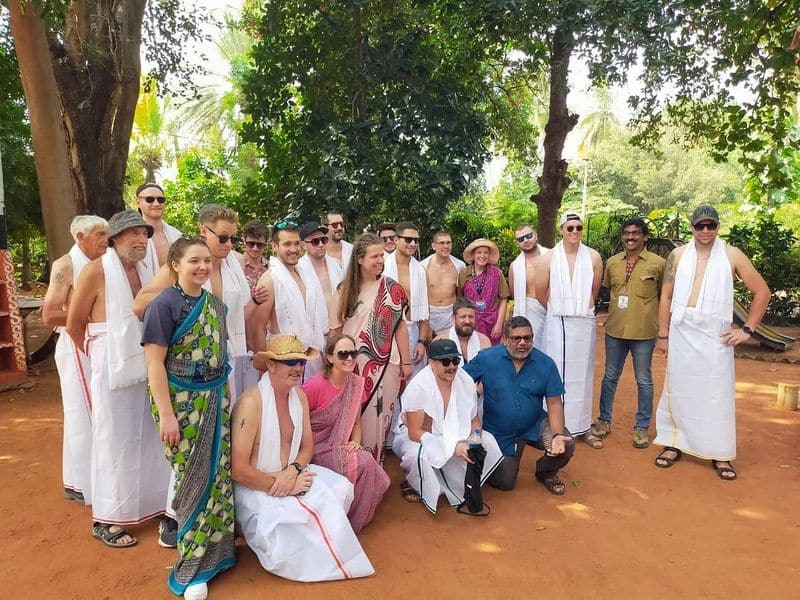 foreigners celebrate pongal festival with tamil traditional in thoothukudi