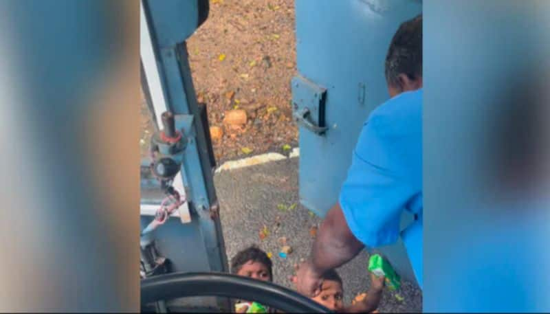 Video Of Kerala Bus Driver Distributing Snacks To Street Children