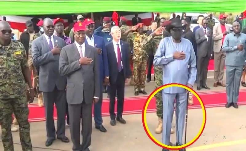 president of south sudan urinating in his pants and video goes viral 