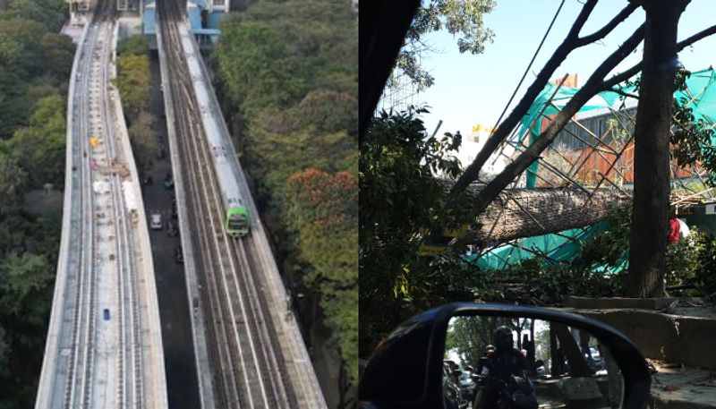 case registered against bmrcl officers and contractor regard Namma Metro pillar collapses in Nagavara Area san