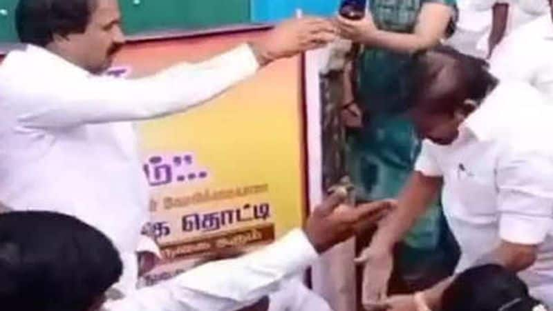 Minister KN Nehru beat DMK councillor,,, Video Viral