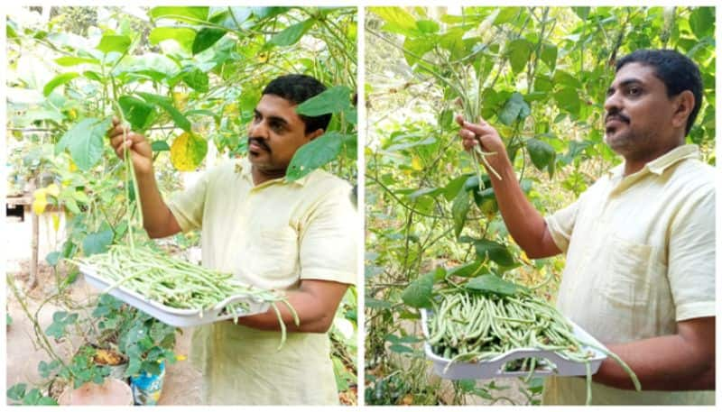 sameer mukkathu busy in his various activities with pen collection bonsai and agriculture 