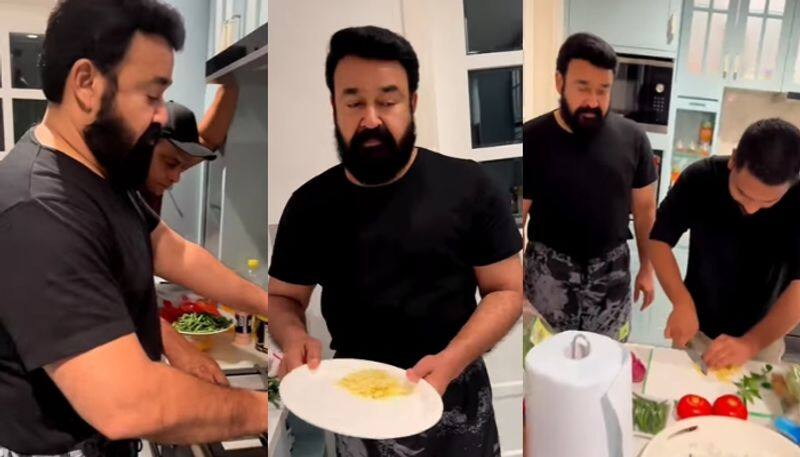 actor mohanlal cooking video