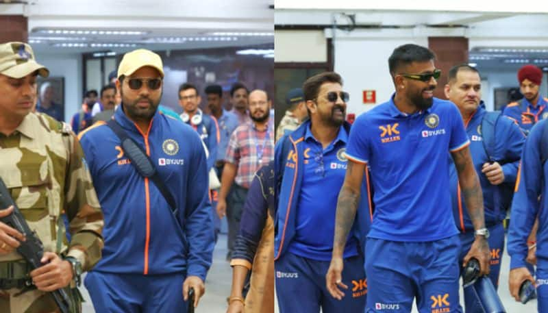 India vs New Zealand Team India arrives in Hyderabad for 1st ODI against New Zealand kvn