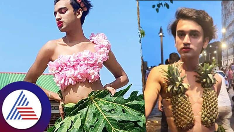 This Guy Makes different Clothe designs From Leaf and Flower Vin