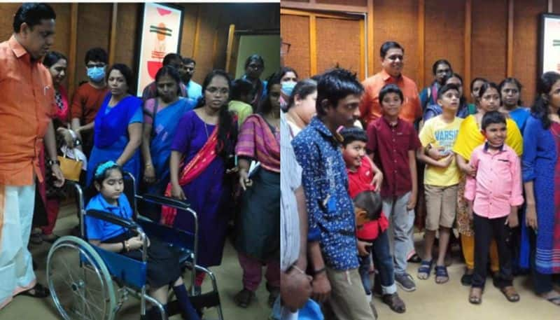 differentlyabled kids visits kerala assembly