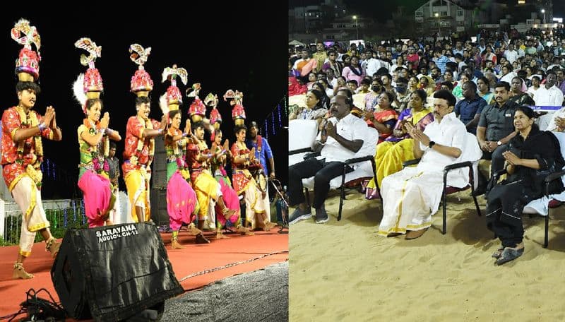 cm stalin saw cultural performances at chennai sangamam Namma Uru festival held at chennai 